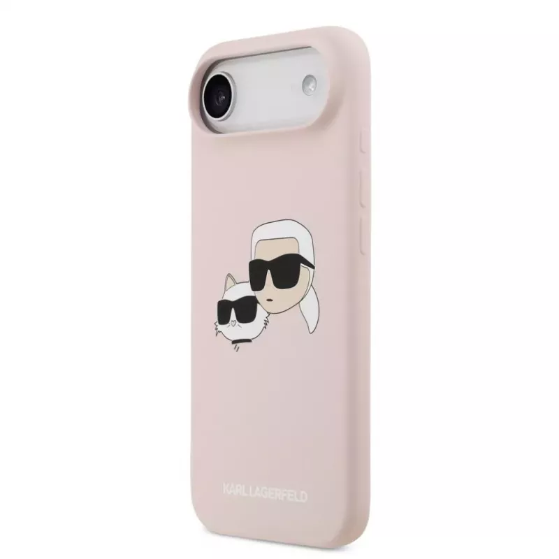 Karl Lagerfeld Apple iPhone Air Liquid Silicone Double Heads custodia MagSafe rosa