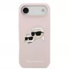 Karl Lagerfeld Apple iPhone Air Liquid Silicone Double Heads custodia MagSafe rosa