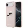 Karl Lagerfeld Apple iPhone Air Liquid Silicone Double Heads custodia MagSafe rosa
