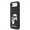 Karl Lagerfeld 3D Rubber Karl and Choupette Custodia per iPhone Air, nera