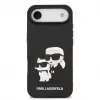 Karl Lagerfeld 3D Rubber Karl and Choupette Custodia per iPhone Air, nera