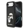 Karl Lagerfeld 3D Rubber Karl and Choupette Custodia per iPhone Air, nera