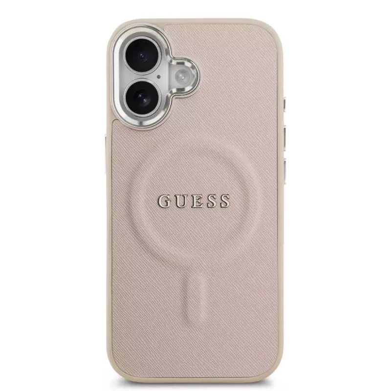 Guess Apple iPhone 17 PU Saffiano custodia MagSafe rosa