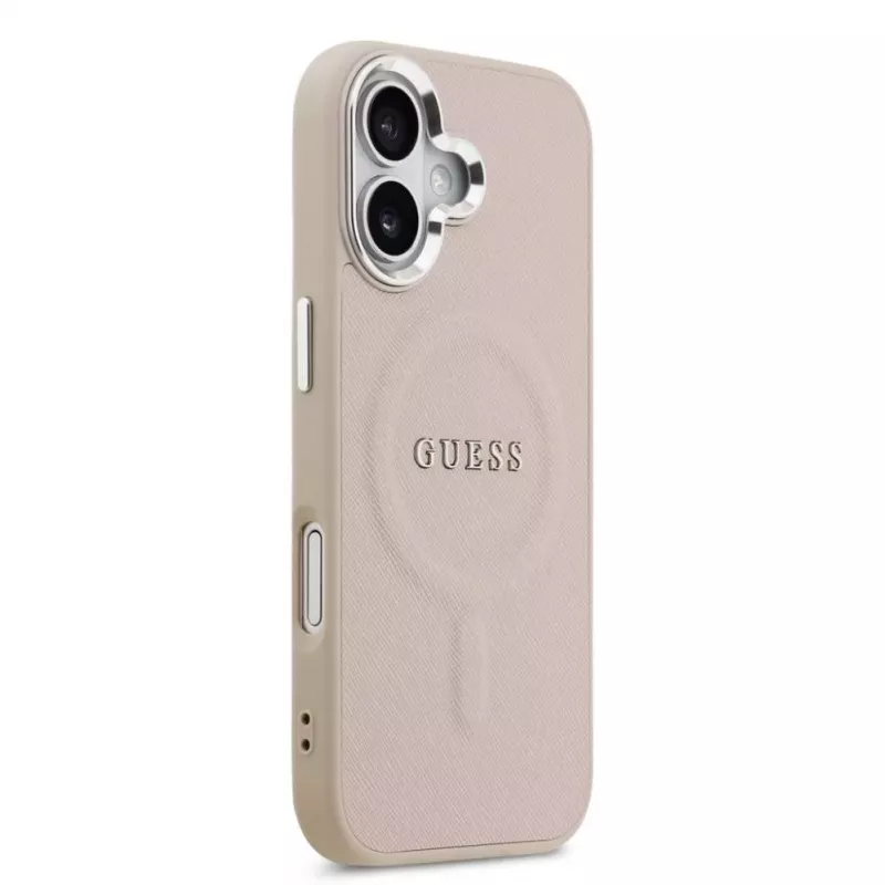 Guess Apple iPhone 17 PU Saffiano custodia MagSafe rosa