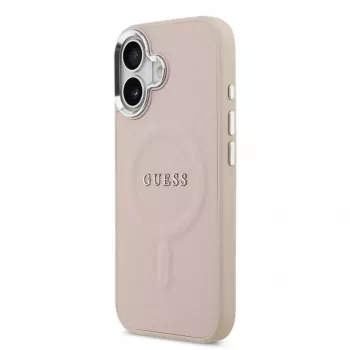 Guess Apple iPhone 17 PU Saffiano custodia MagSafe rosa