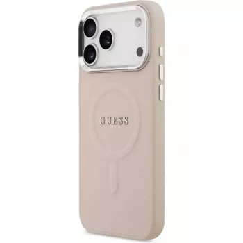 Guess Apple iPhone 17 Pro Max custodia in silicone con MagSafe Classic Logo rosa