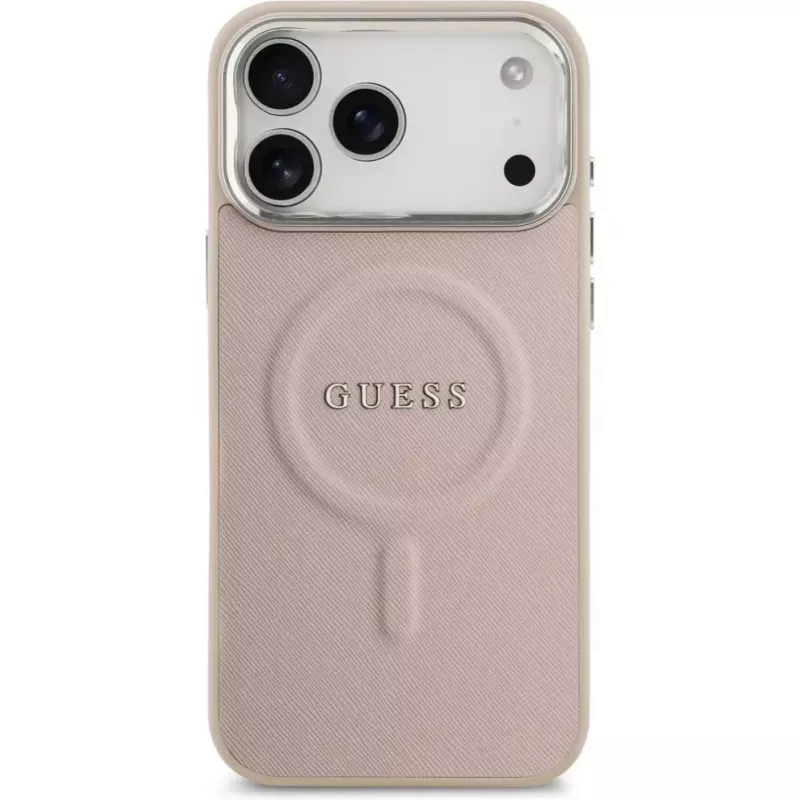 Guess Apple iPhone 17 Pro Max custodia in silicone con MagSafe Classic Logo rosa