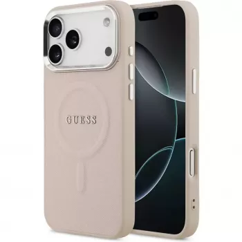 Guess Apple iPhone 17 Pro Max custodia in silicone con MagSafe Classic Logo rosa