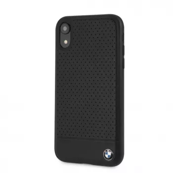 BMW Apple iPhone XR Perforated Leather custodia rigida nero