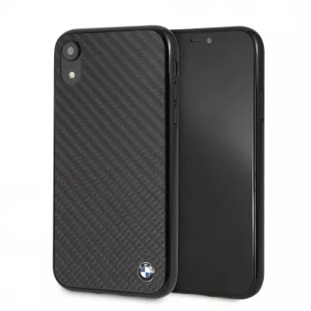 BMW Apple iPhone XR Signature custodia rigida in vero carbonio nero