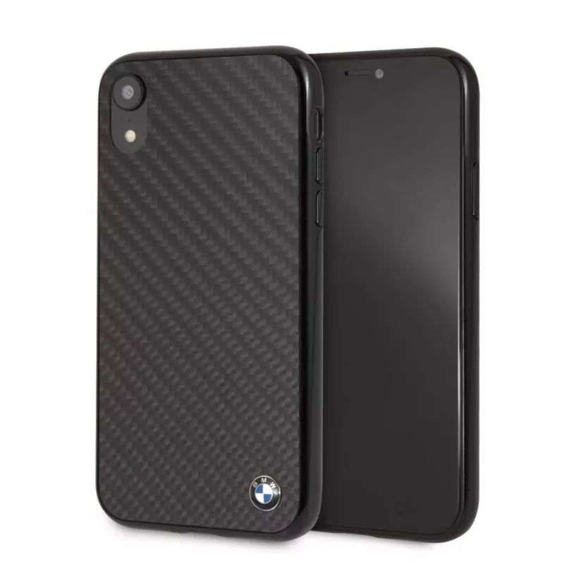 BMW Apple iPhone XR Signature custodia rigida in vero carbonio nero