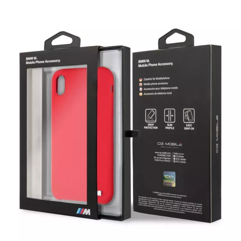 BMW Apple iPhone XR custodia rigida in silicone rosso
