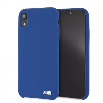 BMW Apple iPhone XR custodia rigida in silicone blu navy