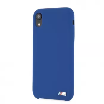 BMW Apple iPhone XR custodia rigida in silicone blu navy