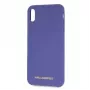 Karl Lagerfeld Apple iPhone XS Max Gold Logo custodia in silicone viola
