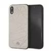 Mercedes-Benz Apple iPhone XR Twister custodia rigida in vera pelle grigio