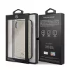 Mercedes-Benz Apple iPhone XR Twister custodia rigida in vera pelle grigio