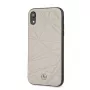 Mercedes-Benz Apple iPhone XR Twister custodia rigida in vera pelle grigio