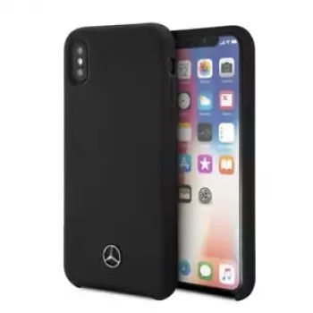 Mercedes-Benz Apple iPhone XR custodia in silicone liquido nero