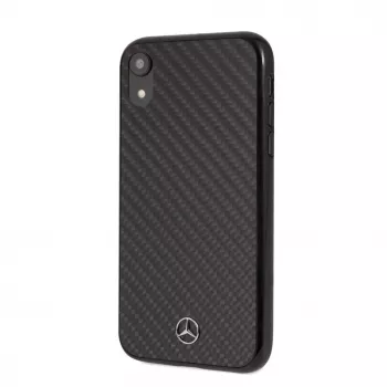 Mercedes-Benz Apple iPhone XR custodia rigida in vera fibra di carbonio nero