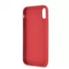 Guess Apple iPhone XR Debossed custodia rigida in pelle PU rosso peonia