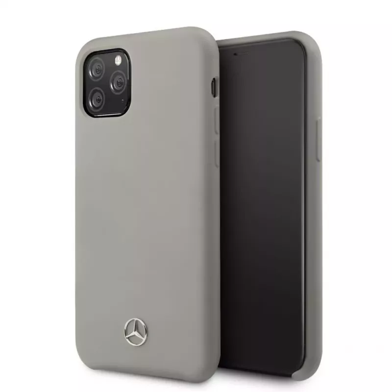 Mercedes-Benz Apple iPhone 11 Pro custodia in silicone liquido grigio