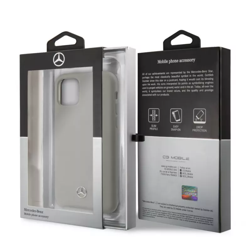 Mercedes-Benz Apple iPhone 11 Pro custodia in silicone liquido grigio
