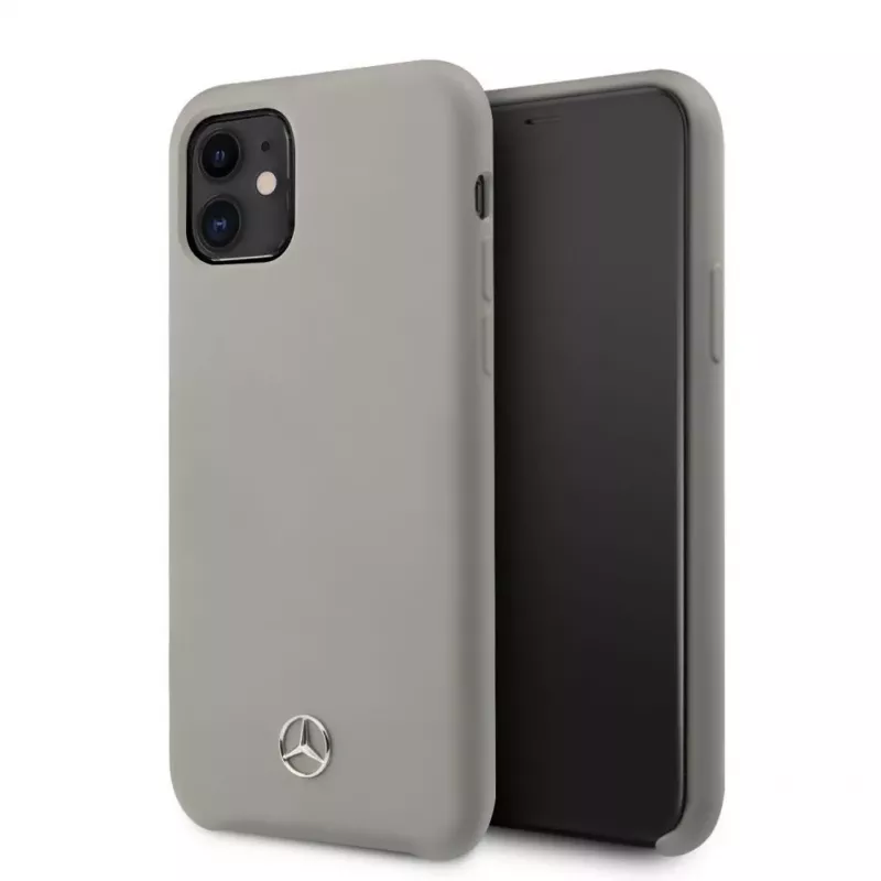 Mercedes-Benz Apple iPhone 11 custodia in silicone liquido grigio