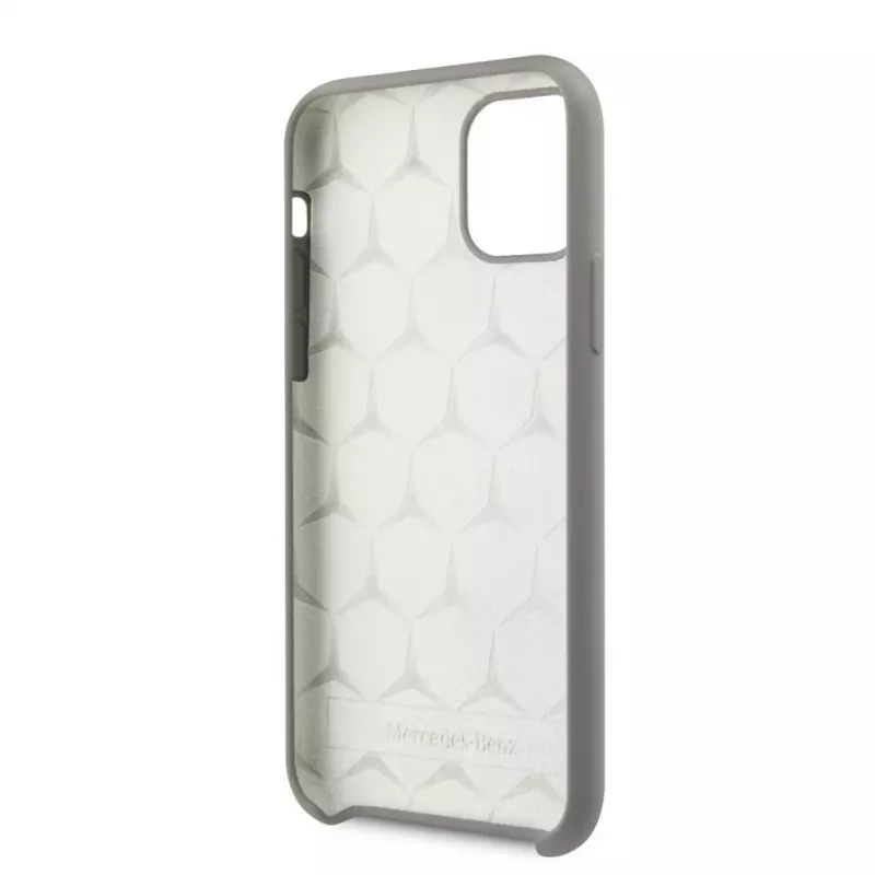 Mercedes-Benz Apple iPhone 11 custodia in silicone liquido grigio