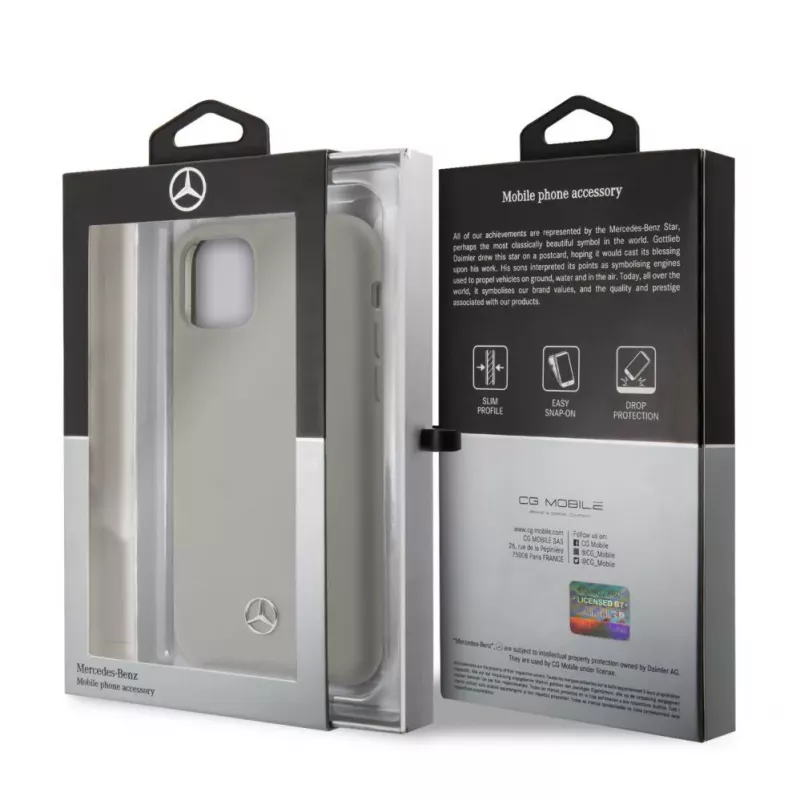 Mercedes-Benz Apple iPhone 11 custodia in silicone liquido grigio
