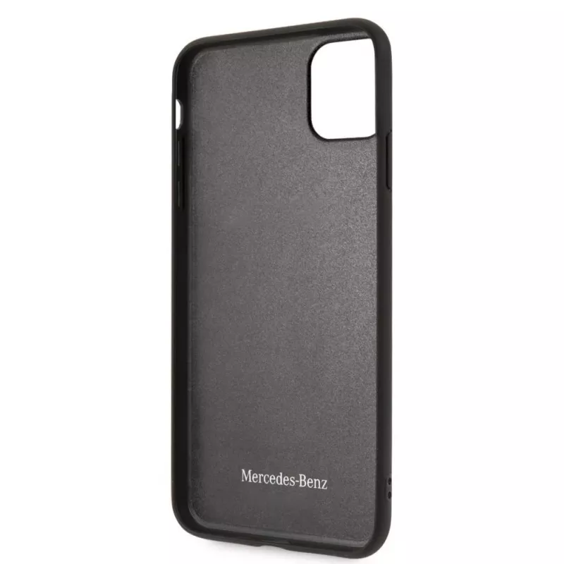 Mercedes-Benz Apple iPhone 11 Pro Max custodia posteriore in vera pelle Quilted blu