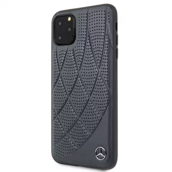 Mercedes-Benz Apple iPhone 11 Pro Max custodia posteriore in vera pelle Quilted blu