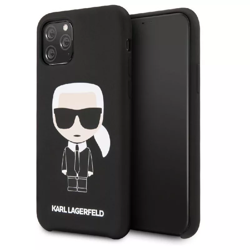 Karl Lagerfeld Apple iPhone 11 Pro Iconic custodia in silicone nero