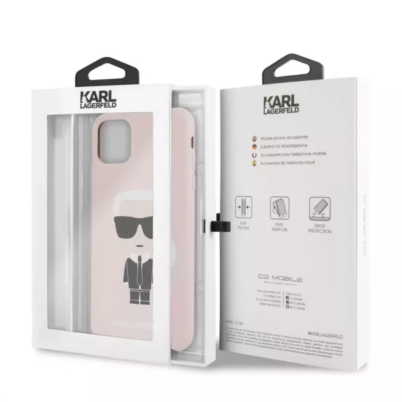 Karl Lagerfeld Apple iPhone 11 Pro Max Silicone Fullbody Ikonic rosa