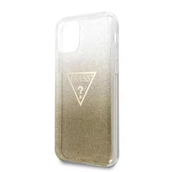 Guess Apple iPhone 11 Pro Solid Glitter custodia oro