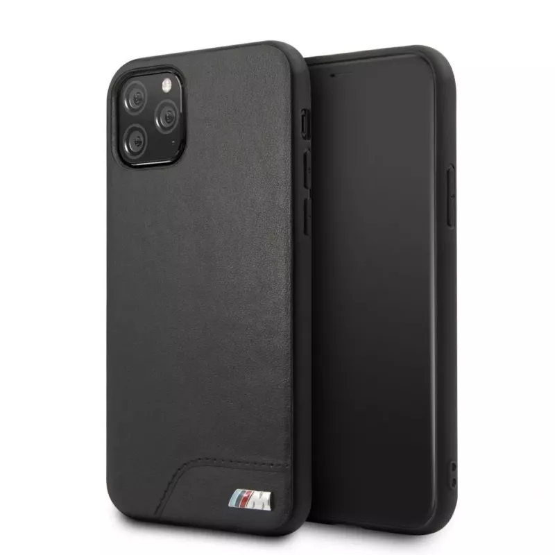 BMW Hardcase in PU pelle liscia nero per Apple iPhone 11 Pro
