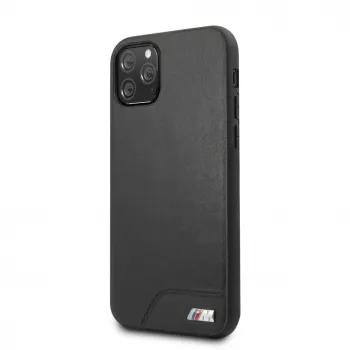 BMW Hardcase in PU pelle liscia nero per Apple iPhone 11 Pro