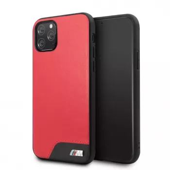BMW Hardcase in PU pelle liscia rosso per Apple iPhone 11 Pro