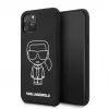 Karl Lagerfeld Apple iPhone 11 Pro Custodia Posteriore Silicone Ikonik White Outline Nero