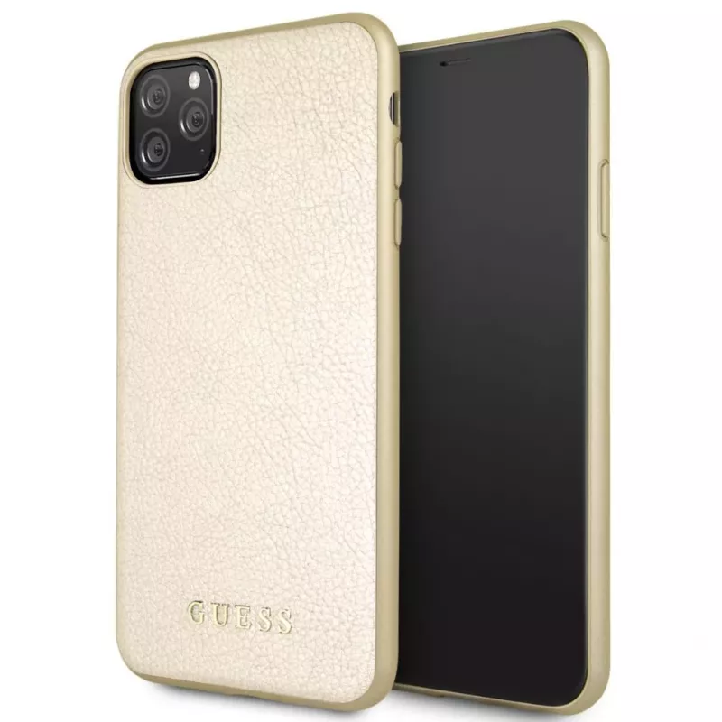Guess Hard Case in PU Iridescent oro per Apple iPhone 11 Pro Max