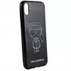 Karl Lagerfeld iPhone XR PC/TPU Glitter Ikonik White Outline Nero