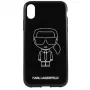 Karl Lagerfeld iPhone XR PC/TPU Glitter Ikonik White Outline Nero