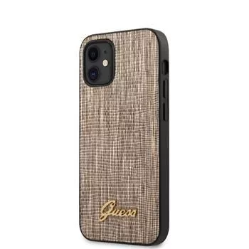 Guess Apple iPhone 12 mini 5,4 inch Custodia Lizard Oro
