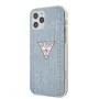Guess iPhone 12 Pro Max Cover PC/TPU Denim Triangle azzurro