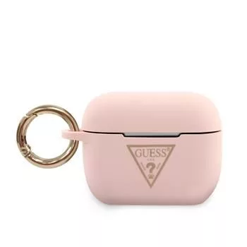 Guess Custodia in silicone Triangle rosa per AirPods Pro