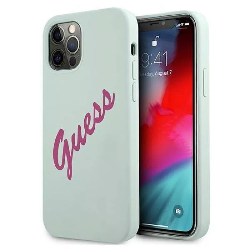 Guess Apple iPhone 12 Pro Max 6,7 inch Cover Fuschia blu