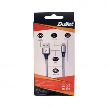 BULLET cavo Lightning su USB-A 1m, 2,4A bianco