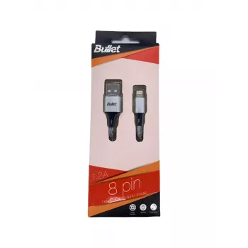 BULLET cavo Lightning su USB-A 1m, 2,4A bianco