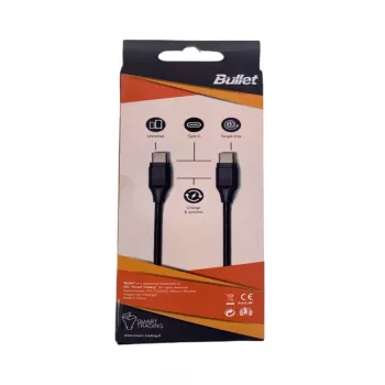 BULLET cavo USB-C su USB-C 1m, 2,4A nero