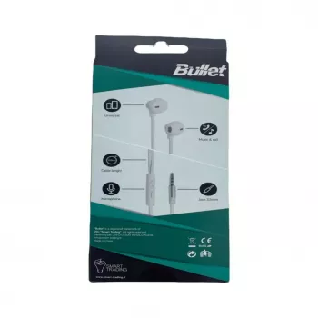 BULLET auricolari 3,5mm, 120 cm, bianco